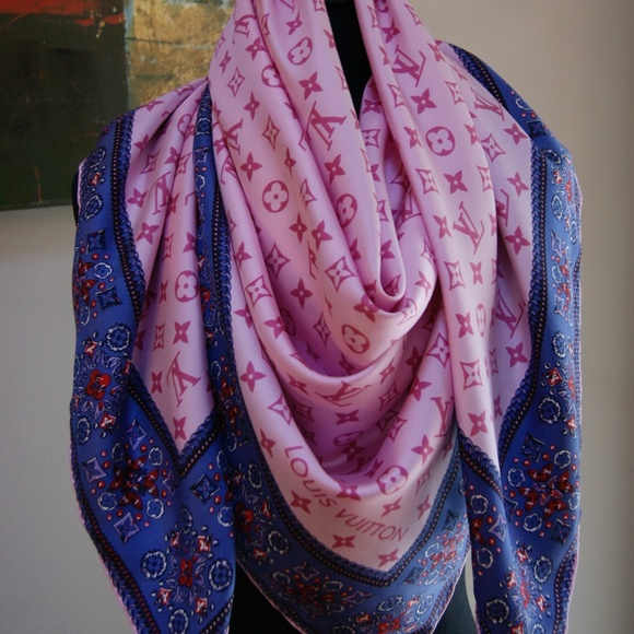 Louis Vuitton | Accessories | New Louis Vuitton Monogram Flowers Giant Silk Scarf | Poshmark